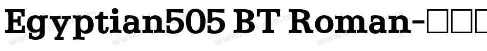 Egyptian505 BT Roman字体转换